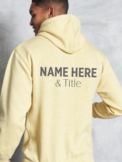 University and society hoodies - rear print - Name and Title Rear