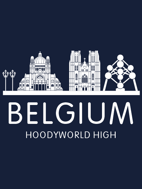 School Trip Hoodies - school trip Designs - Belgium Skyline Design