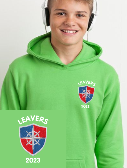 Primary School Leavers Hoodies - Front Option - Embroidery Badge