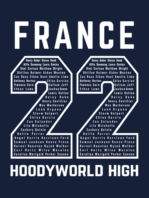 School Trip Hoodies - school trip Designs - France Number Design