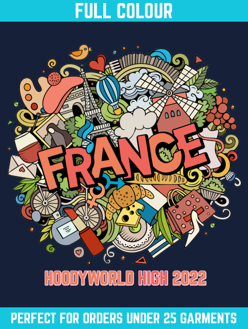 School Trip Hoodies - school trip Designs - France Full Colour