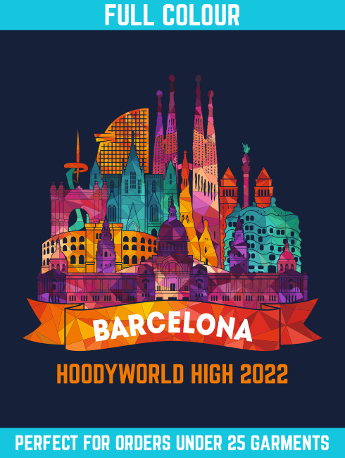 School Trip Hoodies - school trip Designs - Barcelona Full Colour