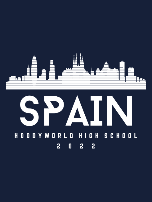 School Trip Hoodies - school trip Designs - Spain Skyline Design