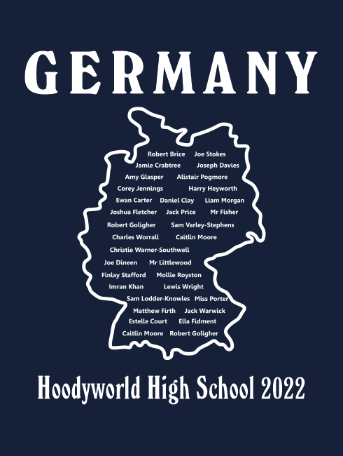 School Trip Hoodies - school trip Designs - Germany Map Design