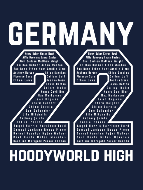 School Trip Hoodies - school trip Designs - Germany Number Design