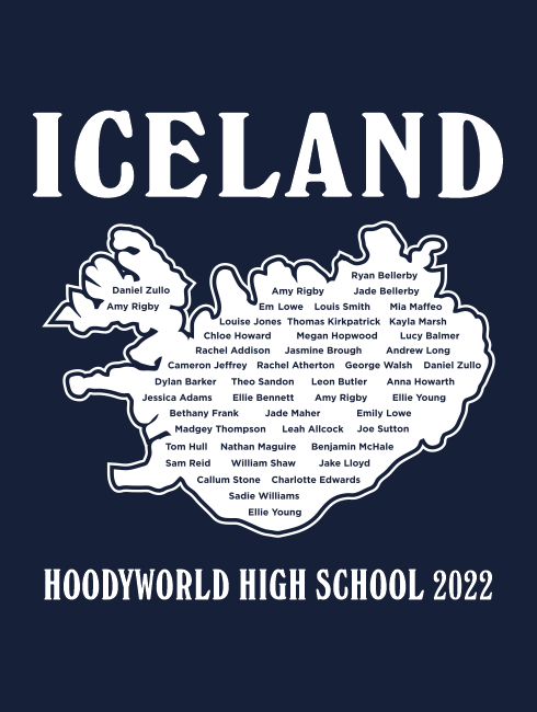 School Trip Hoodies - school trip Designs - Iceland Map Design