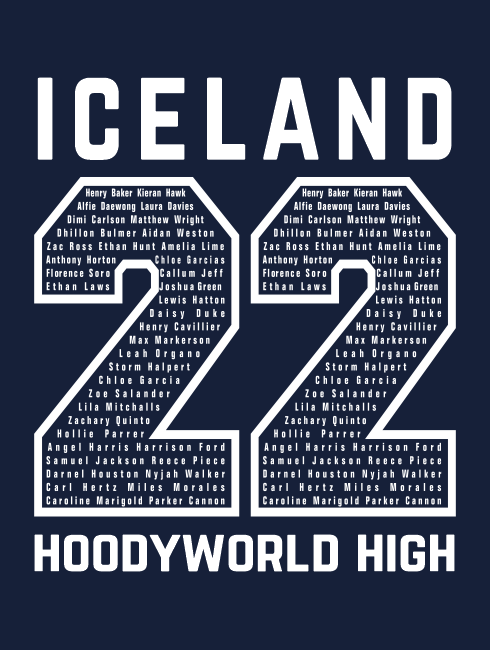 School Trip Hoodies - school trip Designs - Iceland Number Design