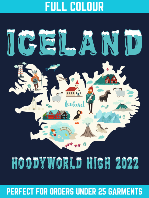 School Trip Hoodies - school trip Designs - Iceland Full Colour