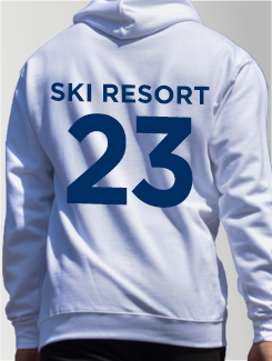 Ski Trip Hoodies - Individual Personalisation - Ski Resort and Year on the rear