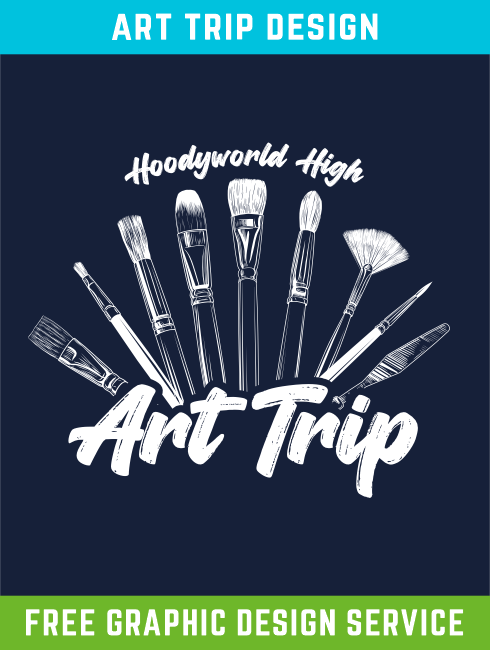 School Trip Hoodies - school trip Designs - Art Trip Design. We can send a bespoke design.