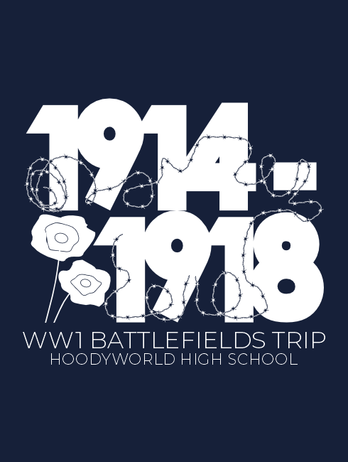 School Trip Hoodies - school trip Designs - Battlefields Design Three