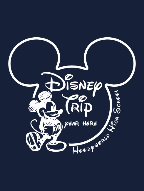 School Trip Hoodies - school trip Designs - Disney Mickey Silhouette Design