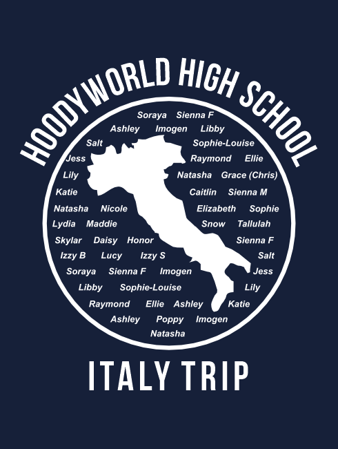 School Trip Hoodies - school trip Designs - Italy Map Design