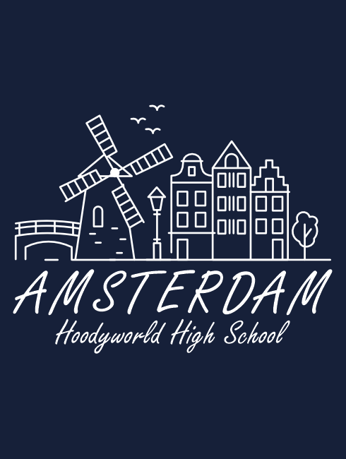 School Trip Hoodies - school trip Designs - Amsterdam Simple Skyline