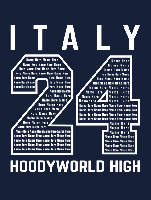 School Trip Hoodies - school trip Designs - Italy Number Design