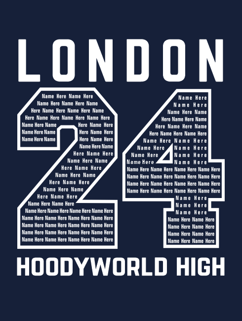 School Trip Hoodies - school trip Designs - London Number Design