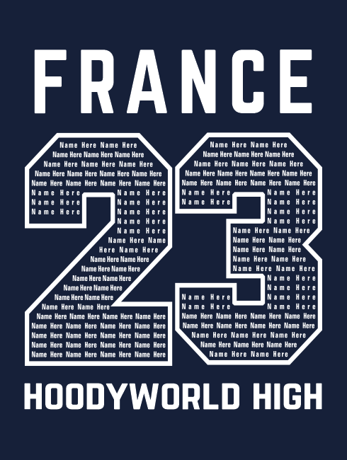 School Trip Hoodies - school trip Designs - France Number Design